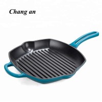 square enameled cast iron grill pan meat frying pan bakeware