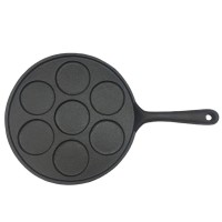 cast iron cookware 7 holes bakeware poffertje pan round cast iron poffertjes