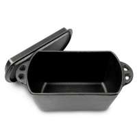 Cast iron Rectangle bakeware Bread baking Loaf Pan with lid